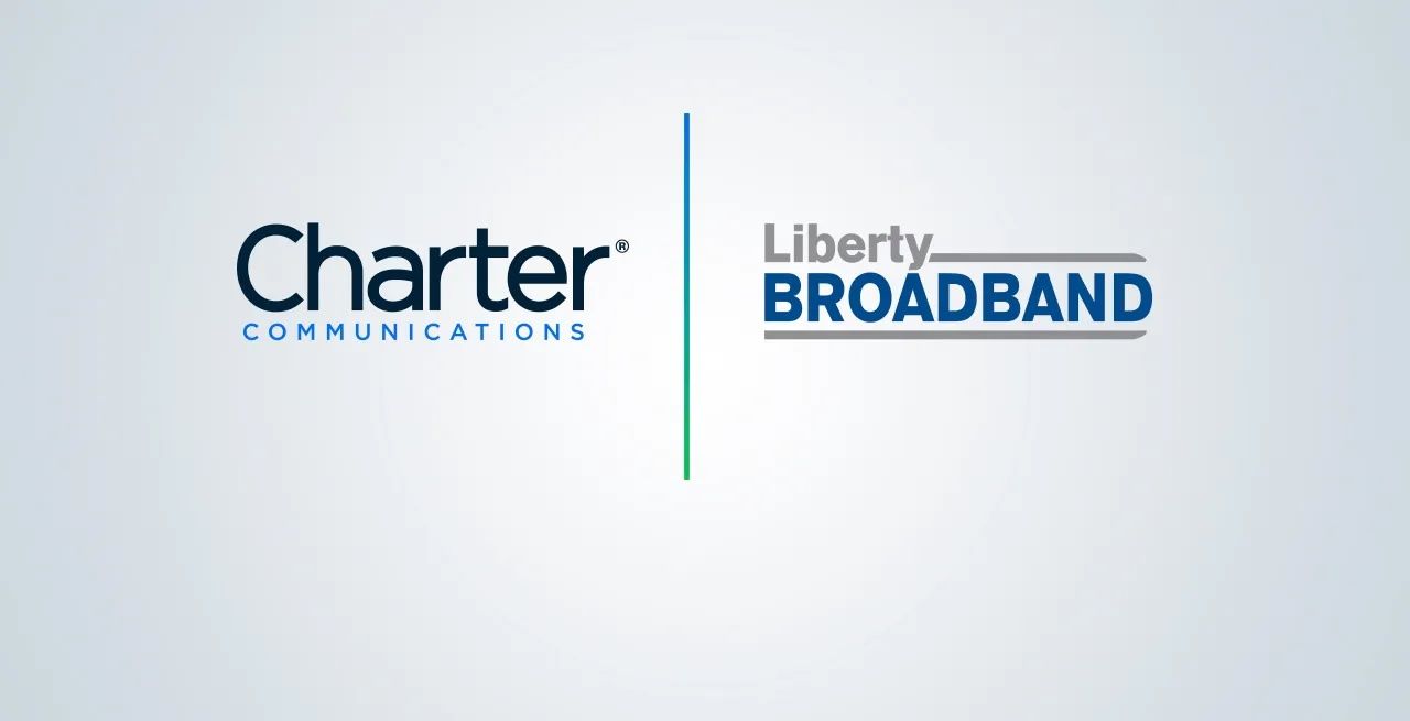 Charter and Liberty Broadband logos on a white background